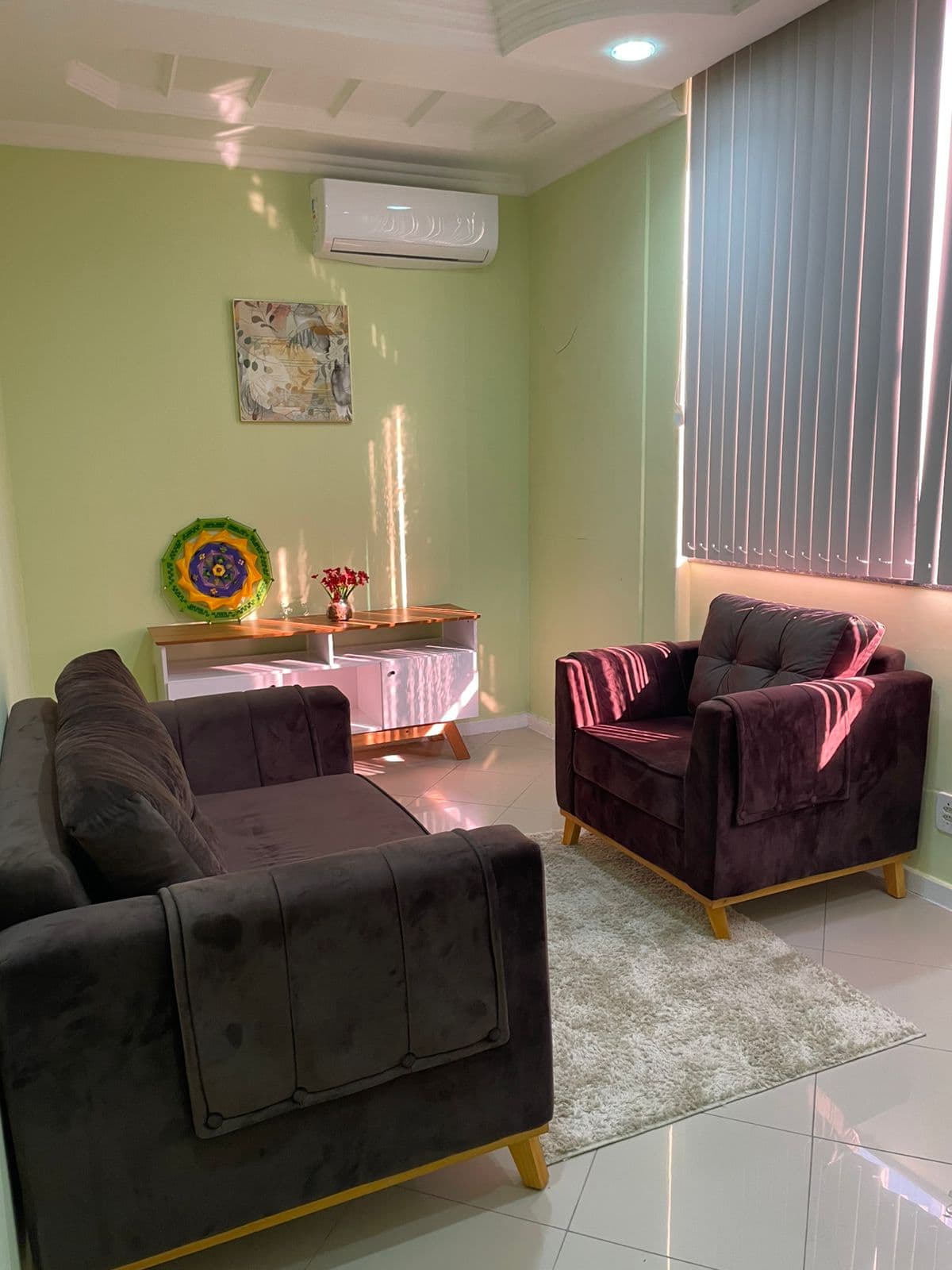 Espaço acolhedor da clínica